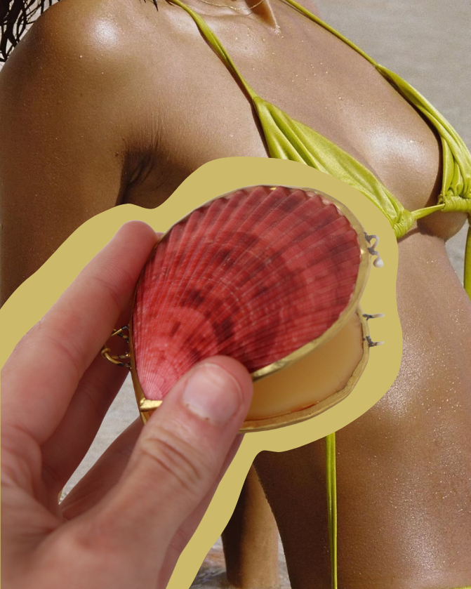 Natural Perfume Balm in Shell - Vanilla, Sandalwood & Rose