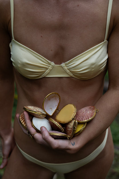 Natural Perfume Balm in Shell - Vanilla, Sandalwood & Rose