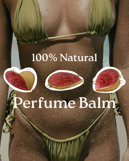 Natural Perfume Balm in Shell - Vanilla, Sandalwood & Rose